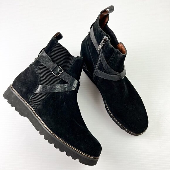 Donald J Pliner Captain Leather & Suede Bootie Size 9.5 - Picture 6 of 16